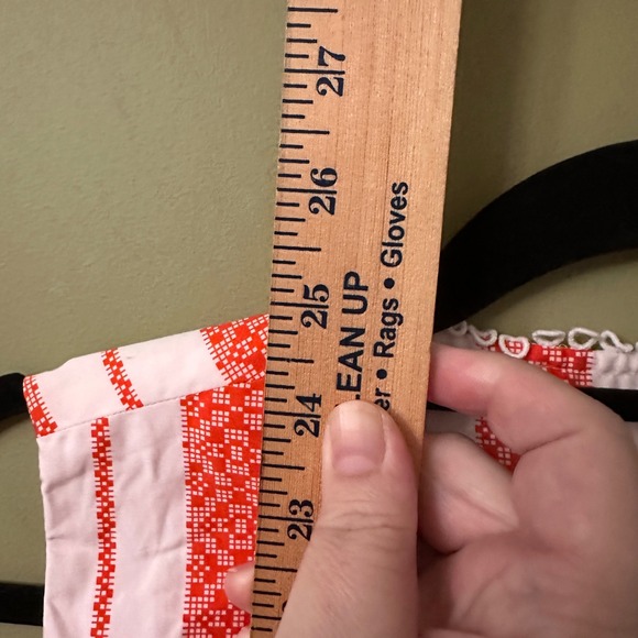 Draper James Orange White Stripe Embroidered Sleeveless Top Size 14 - Picture 9 of 10